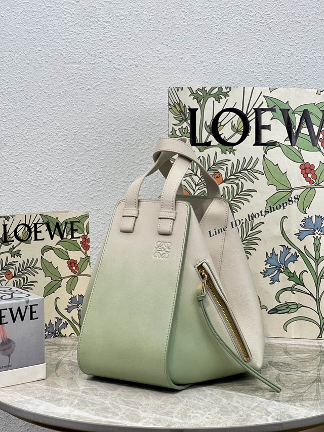 Loewe專櫃新顏色女包吊床包 羅意威經典小牛皮Hammock bag手提肩背包 10166 lyw1222
